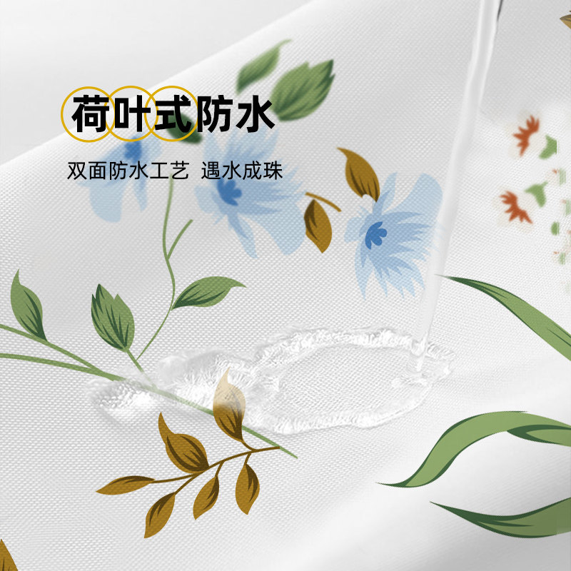 美式浴帘套装免打孔卫生间防水布加厚防霉洗澡隔断挂帘门帘浴室帘