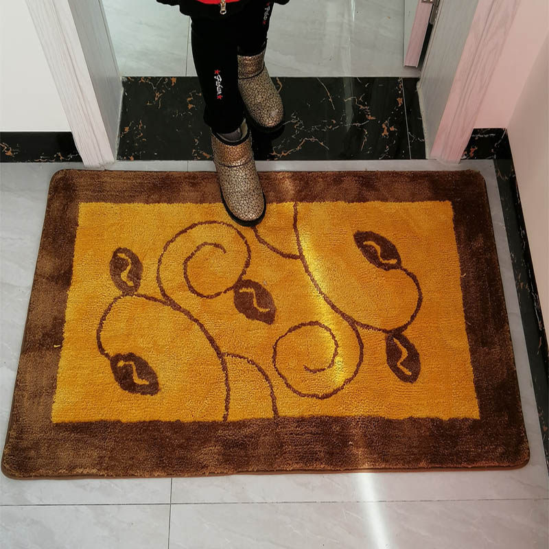定制金黄色门口进门地r垫卧室防滑地毯卫生间吸水防滑脚垫可机洗