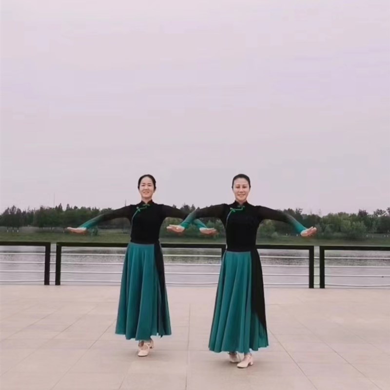 花与影新舞唱首情歌给草原蒙古舞蹈服少数民族艺考演出练习裙套装