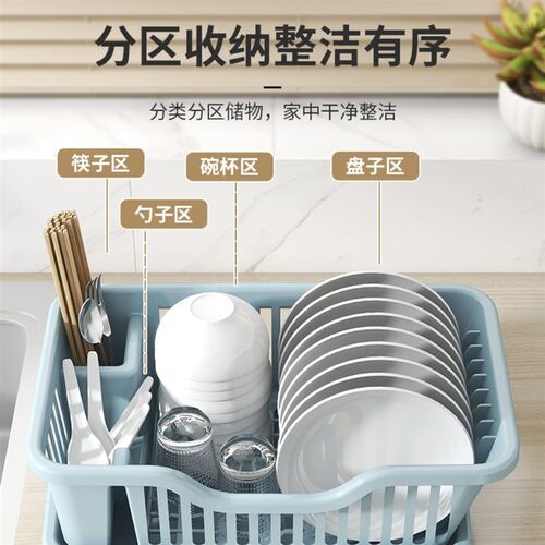 厨房沥水碗筷架厨房台面碗碟放置收纳置物沥水架