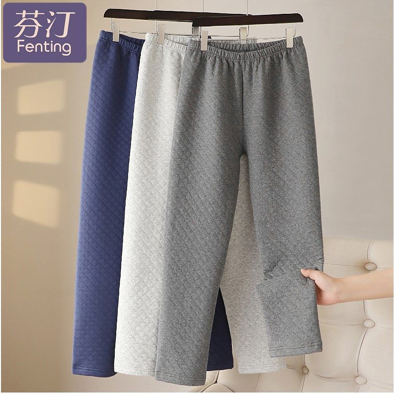 冬季老年人保暖裤男款纯棉老人棉裤加绒加厚男士内穿宽松夹棉秋裤