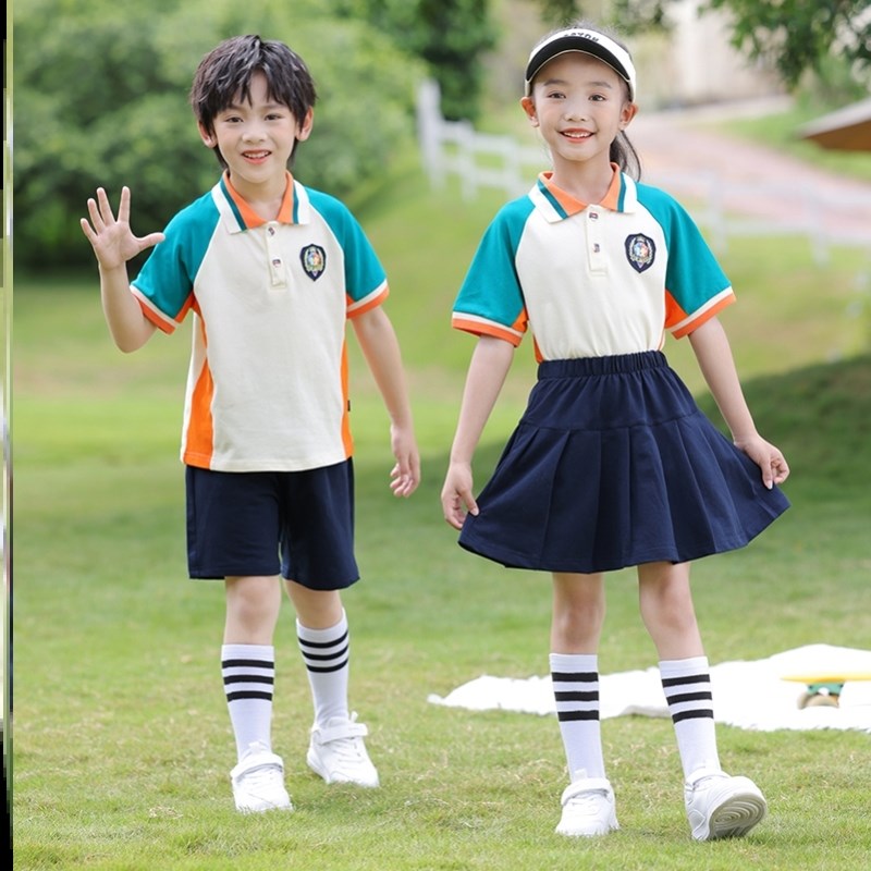 小学生班服开学春秋款糖果小学生春季套装两件套灰色系幼儿园班级