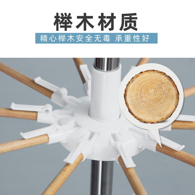实木婴儿晾衣架新生儿尿布架落地折叠儿童晒衣架阳台宝宝毛巾衣架