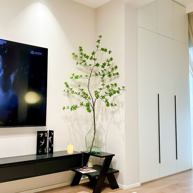 仿真绿植吊钟树马醉木室内客厅落地电视机柜高级感假花摆件装饰品