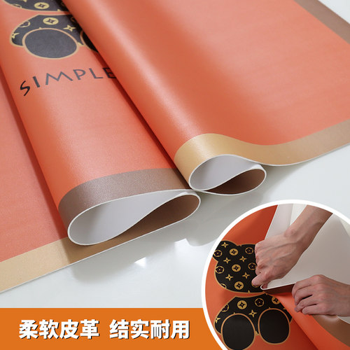 皮革床头柜盖布防水防油防烫pvc桌布简约ins防尘罩套桌面保护垫子