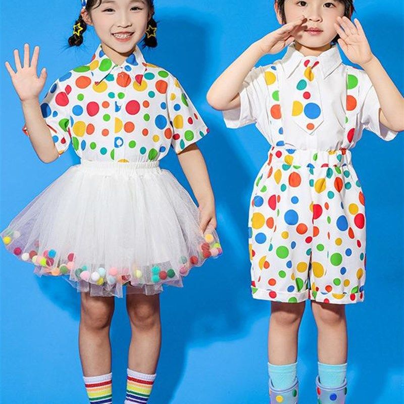 儿童表演服装幼儿园彩色泡芙裙工作服合唱舞蹈服装男女表演服装,童装/婴儿装/亲子装,儿童演出服,淘宝优惠券,粉丝福利购,淘宝优惠卷