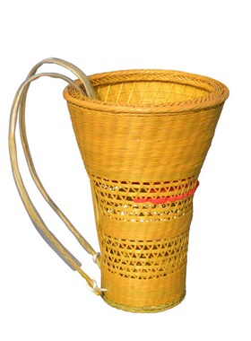 手工竹编精品背篓宝宝小背篓竹椅餐椅采摘篓竹筐背袋舞蹈道具