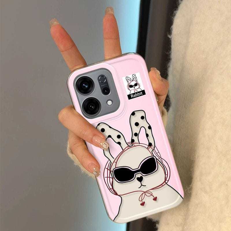 墨镜兔兔适用OPPOreno15pro手机壳oppo新款reno14软13防摔12全包11硅胶保护套10男女9/8/7/6/5/4透明