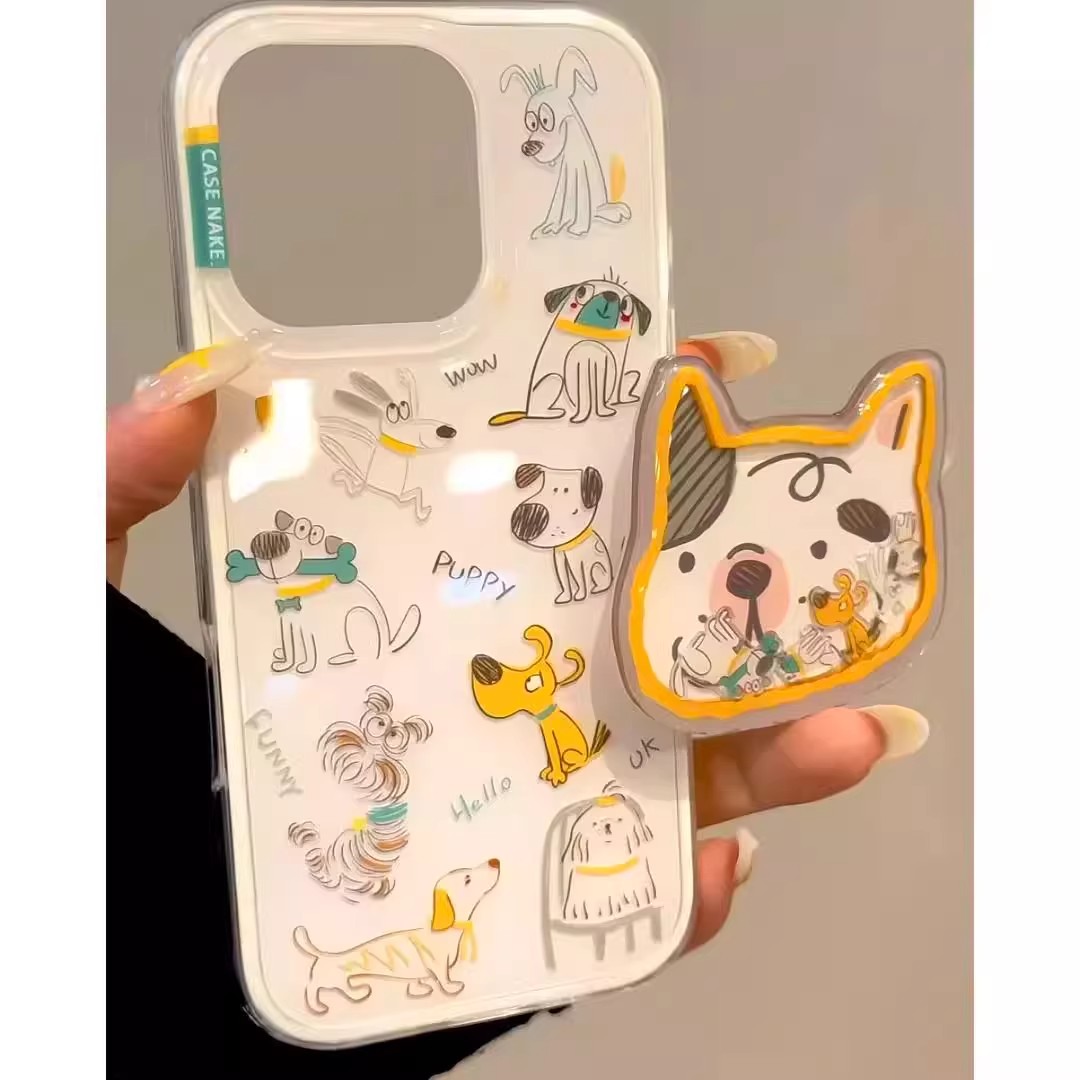 涂鸦斑点狗适用苹果系列手机壳