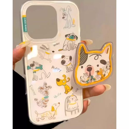 涂鸦斑点狗适用苹果系列手机壳