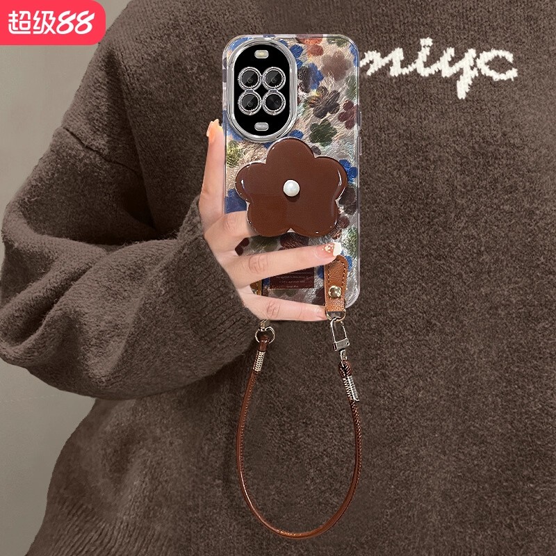 复古棕花狗适用苹果系列手机壳