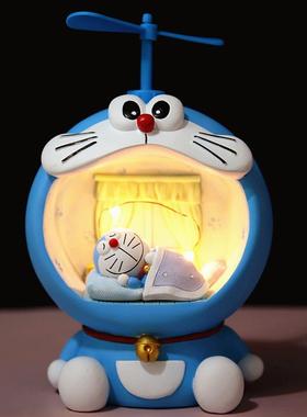 多啦a梦小夜灯网红创意男女生礼日物床头房间宿舍装饰叮当猫摆件