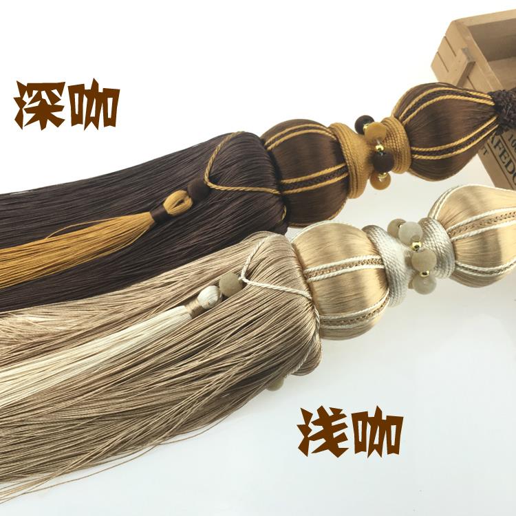 包邮欧式现代珠峰窗帘挂球绑带绑绳挂钩壁钩墙钩流苏吊坠穗