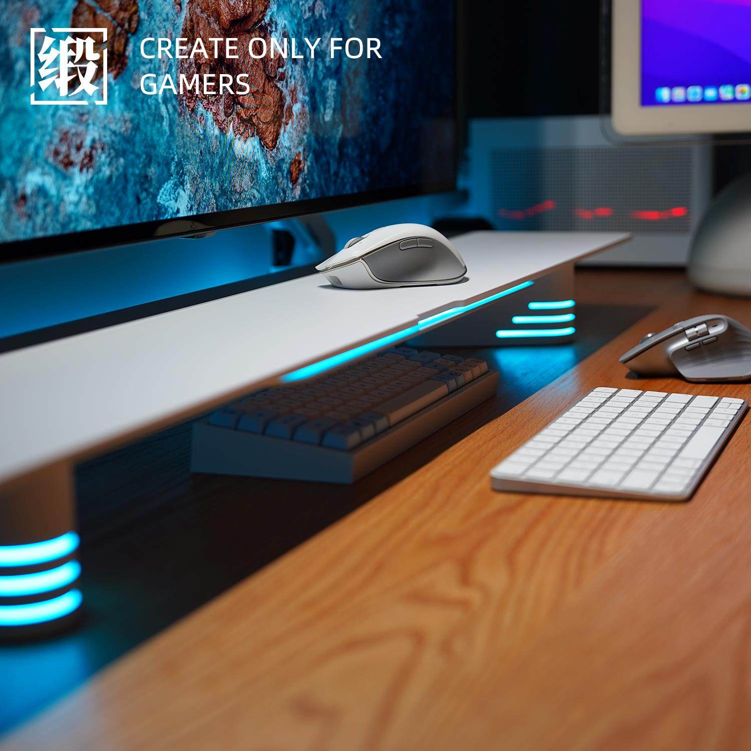 铝合金RGB显示器增高支架垫高底座键盘收纳电竞DMYIAM多满意缎