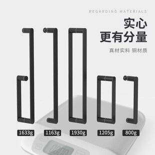 简约浴室玻璃门大拉手淋浴房门把手配件纯铜推拉门钢化单孔浴移门