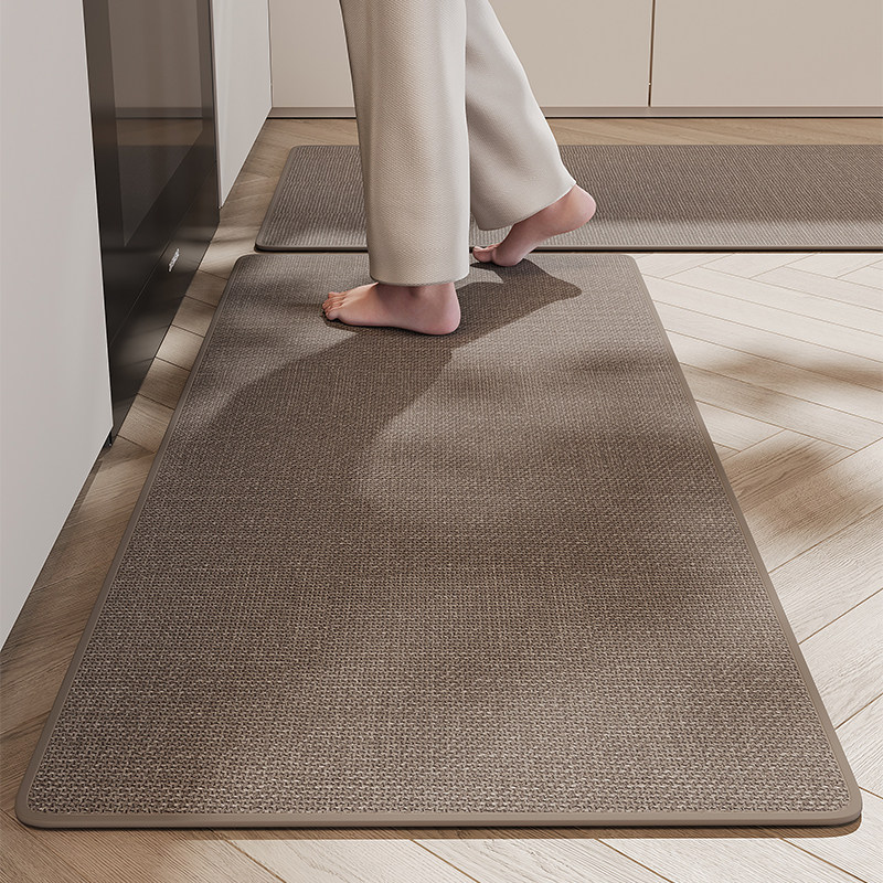 厨房防滑地垫f吸水脚垫防油简约长方形高级感耐脏免洗可擦防摔垫