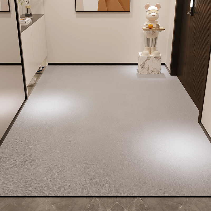 灰色进门门口玄关地垫家用入户门垫纯色可擦免洗pvc地毯耐脏脚垫