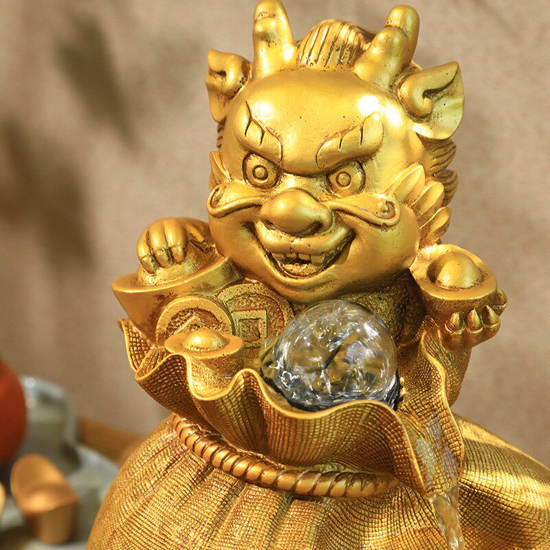 汉韵堂桌面流水摆件新中式家居室内客厅办公室循环水景观新居礼品