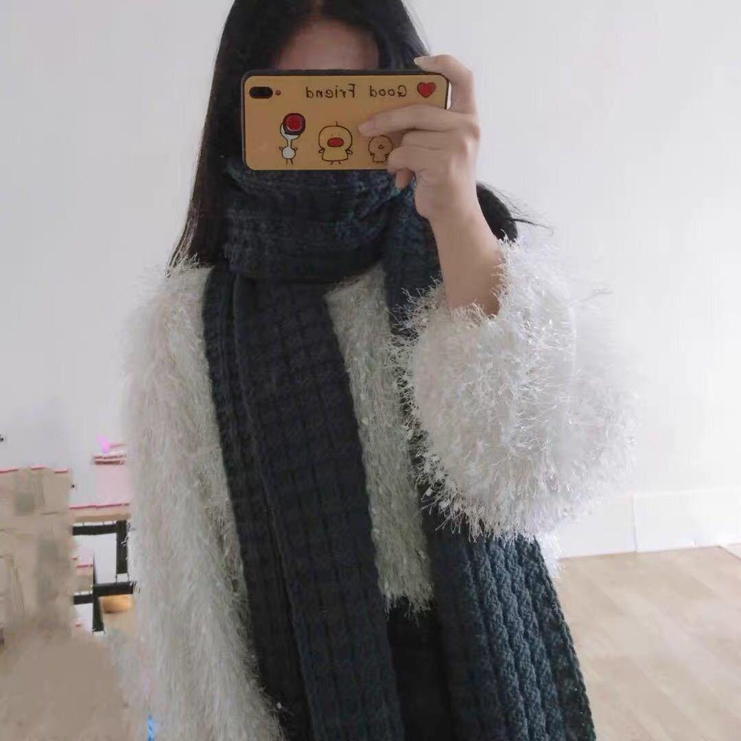 送男友女自织围巾毛线团粗线牛奶情人棉新手懒人神器编织材料包