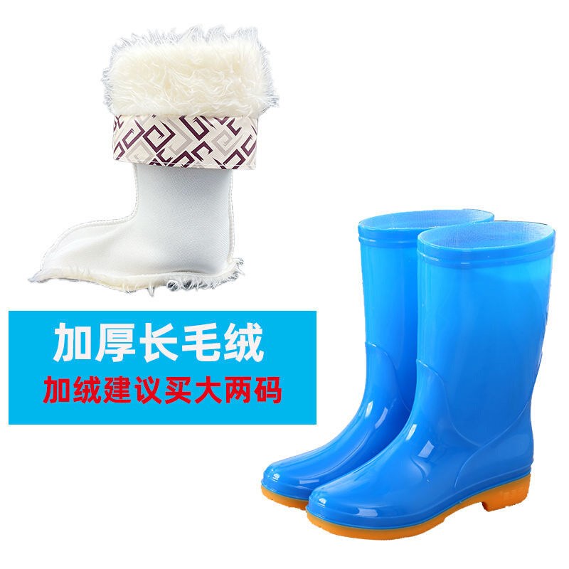 新款雨鞋成人女中l高筒水靴长短筒胶鞋男防水套鞋防滑水鞋外穿雨