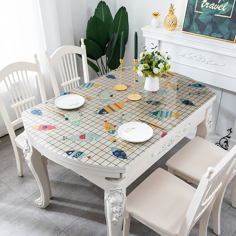 定制伸缩折叠椭圆形桌布透明pvc软玻璃防水桌垫水晶板防水油免洗,居家布艺,桌布,淘宝优惠券,粉丝福利购,淘宝优惠卷