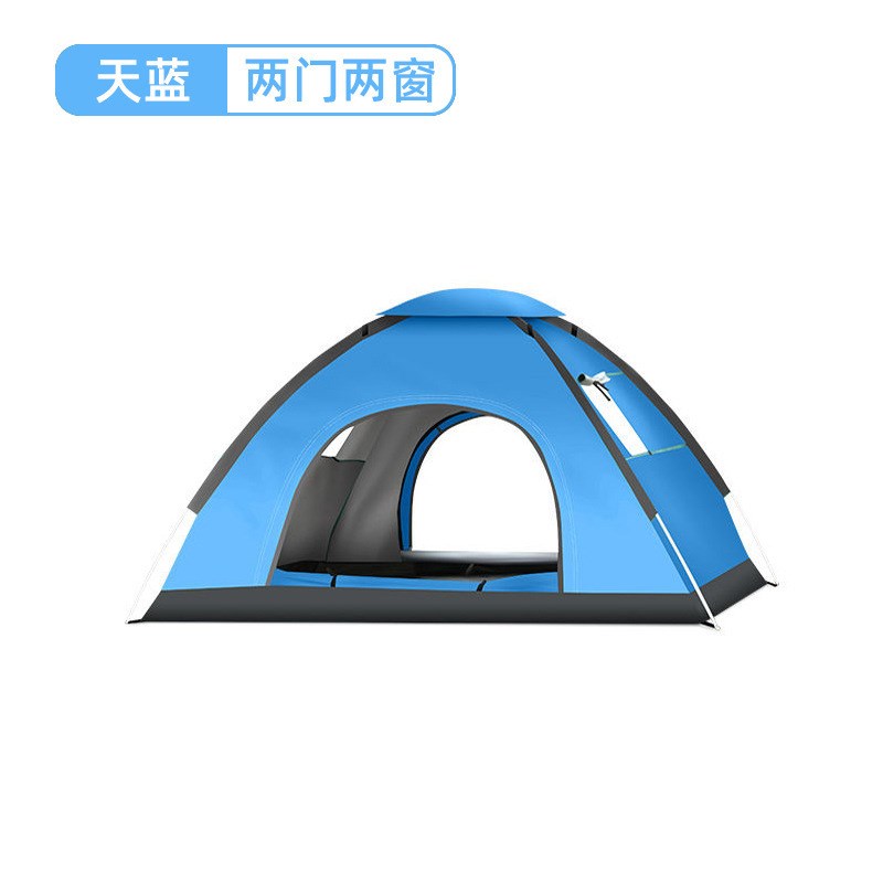 帐篷户外3-4人全自动野营折叠帐篷沙H滩简易速开双人露营装备