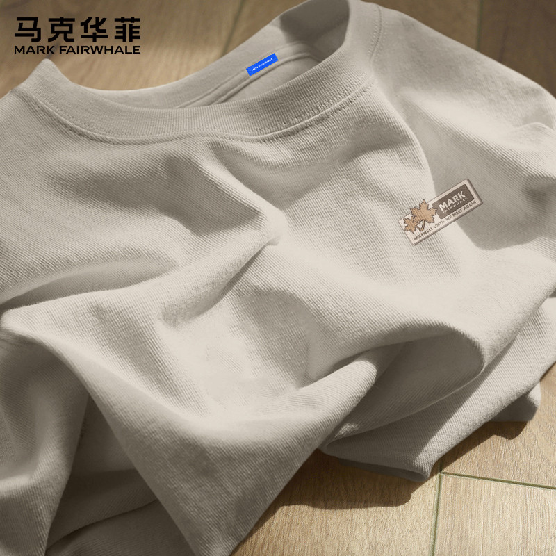 马克华菲短袖男款夏季美式高街短t重磅纯棉t恤男生正肩衣服男潮X