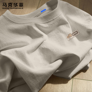 马克华菲短袖男款夏季美式高街短t重磅纯棉t恤男生正肩衣服男潮X