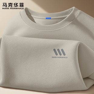 马克华菲卫衣男2026新款宽松男生外套小众高级感圆领上衣男款潮X