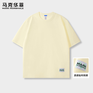 夏季 馬克華菲純棉短袖 2025新款 潮流印花上衣半袖 男圓領(lǐng)五分袖 t恤X