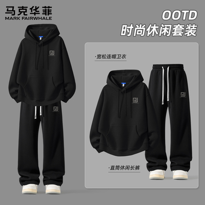 马克华菲春秋款男士两件装黑色