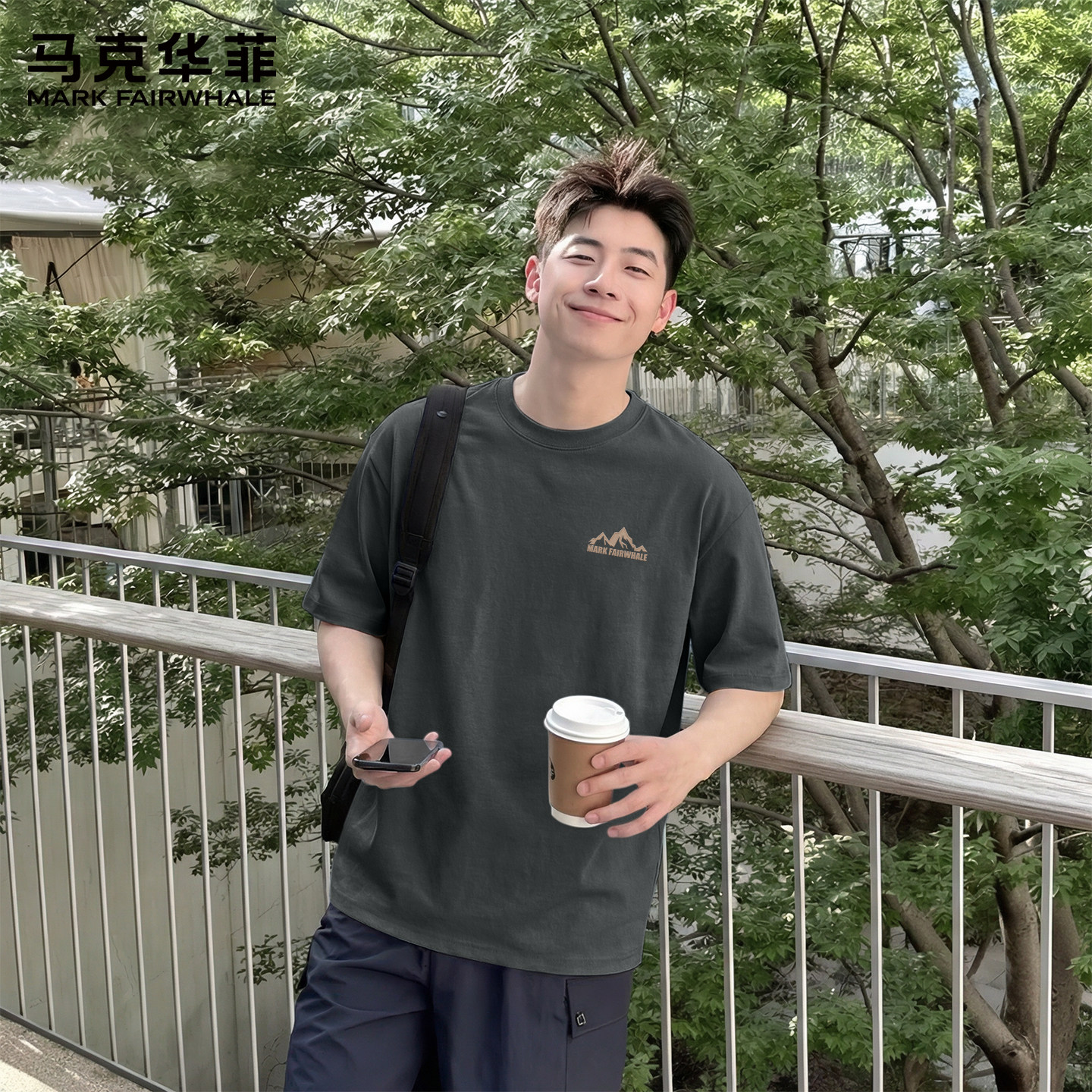 马克华菲纯棉短袖t恤男2026夏季新款圆领上衣男款高级感男士半袖X