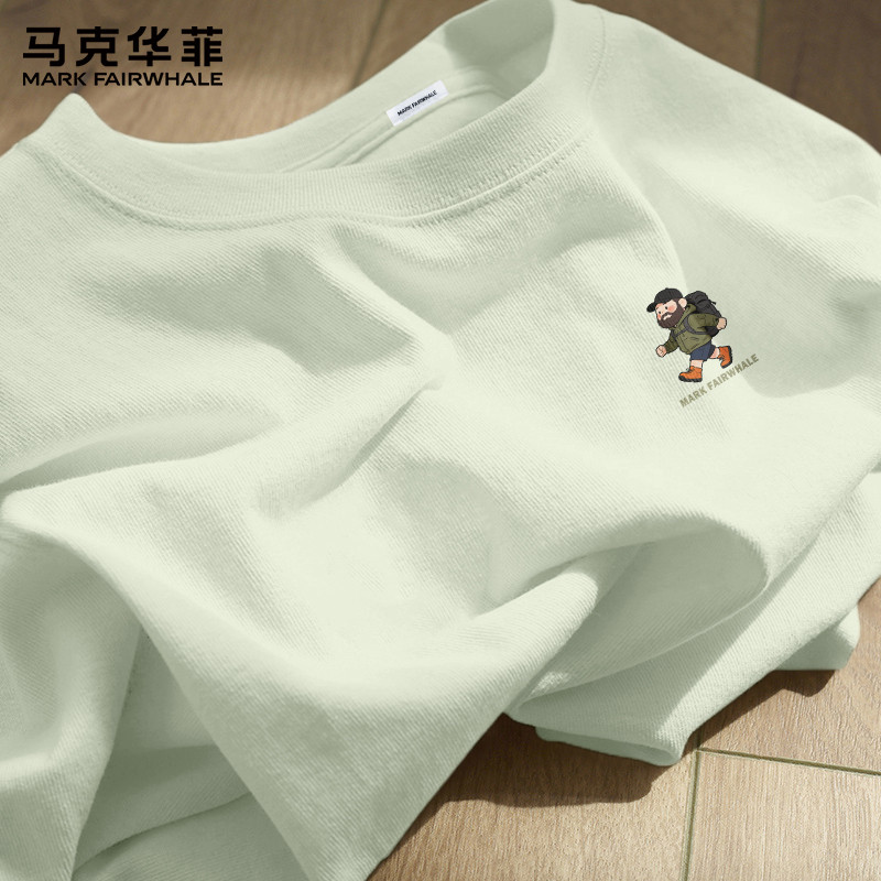 马克华菲纯棉短袖t恤男美式宽松夏季薄款2026新款休闲半袖上衣服X