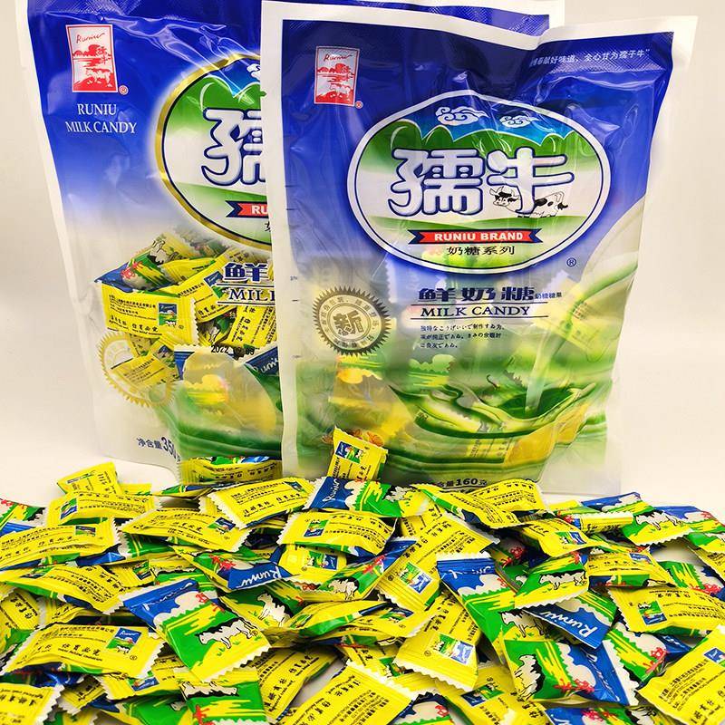 孺牛奶糖鲜奶糖软糖160g350g袋装称重糖果喜糖8090后怀旧零食包邮