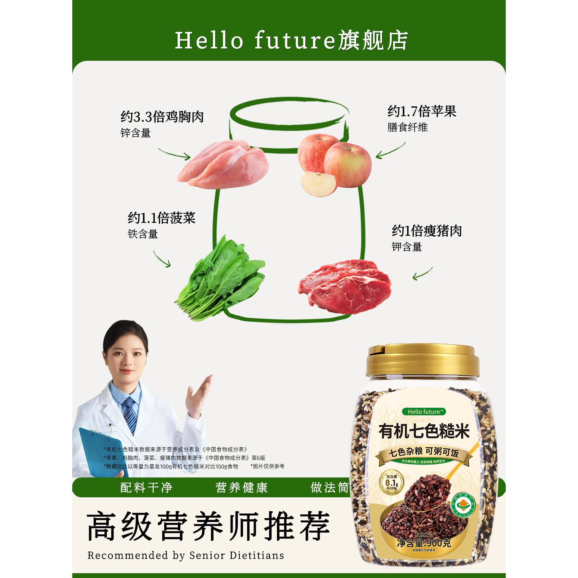 新品2026年纯有机七色糙米正宗东北三色五色米胚芽保留五谷杂粮新