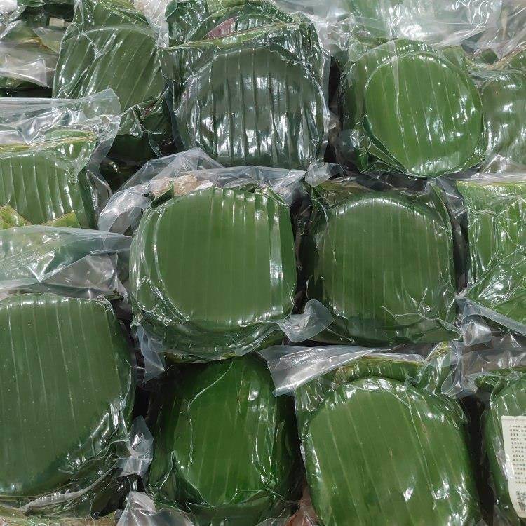 云南德宏傣味紫糯米糍粑芭蕉叶粑粑手工粘糕年糕小吃真空袋装