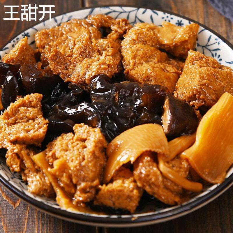 宁波特产建峰四鲜烤麸罐头四喜考夫素肉开罐即食面筋速食354g包邮
