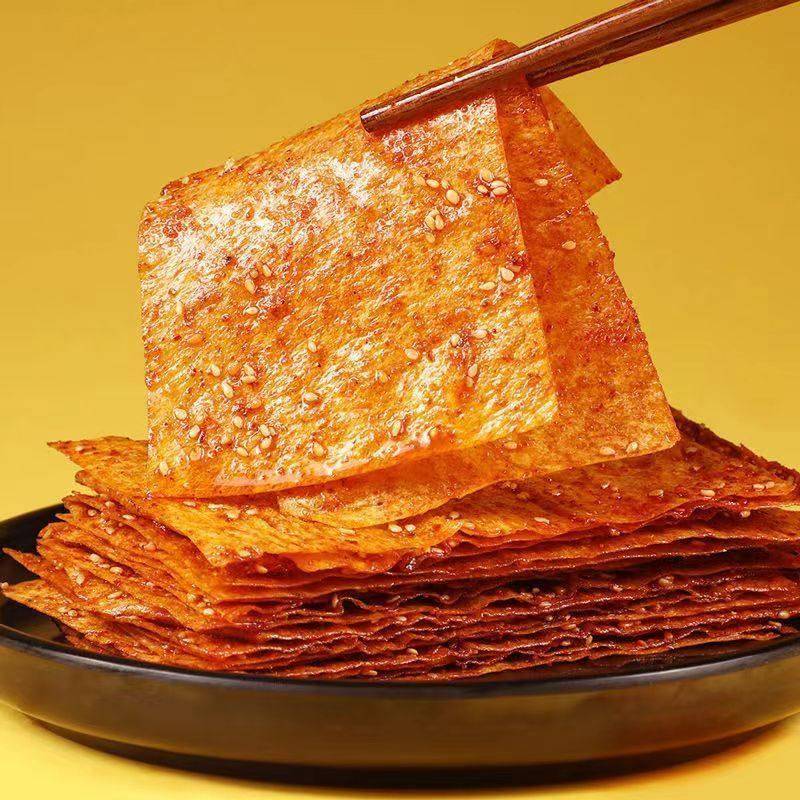平江大辣片美味豆皮湖南特产休闲童年手撕香辣条网红零食小吃口味