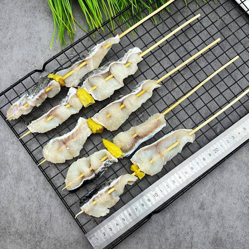 新品泡椒鱼片串新鲜黑鱼片商用冷冻半成品财鱼乌鱼片烧烤油炸食材