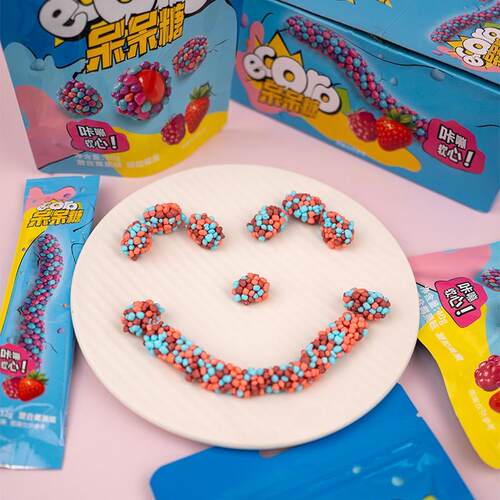 ecoro怡可诺混合莓果水果味呆呆糖柠檬苹果草莓树莓味呆子软糖果