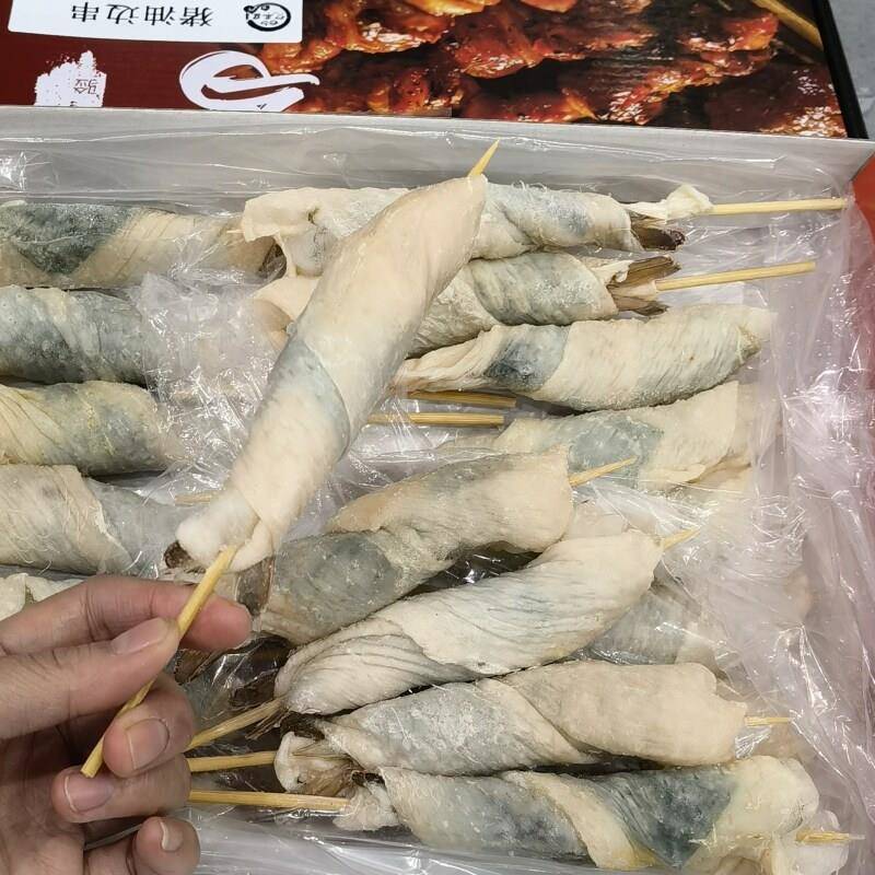 新品日式料理半成品烤串冻虾紫苏鸡皮虾35克/20串居酒屋烧烤户外