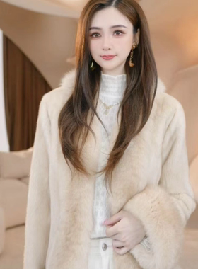 COCO BECCI【旧金山日落】水貂毛狐狸毛奢感皮草外套CFJJC300173