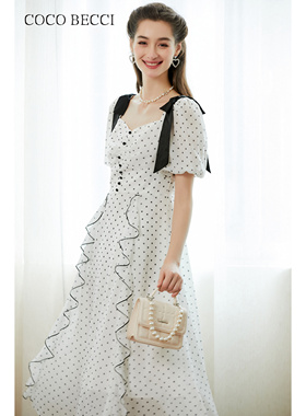 COCO BECCI【圆舞曲】波点连衣裙YT24YSU720010