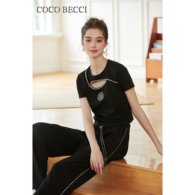 COCO BECCI定制腰链休闲裤YT24YSU610005