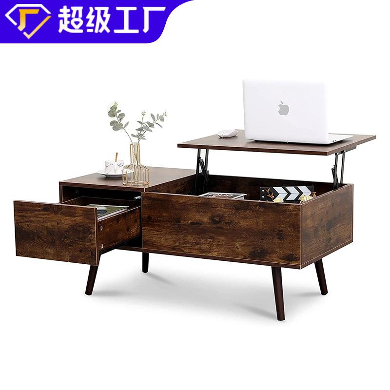 跨境家用电脑桌简约办公桌升降书桌定制学习桌子折叠笔记本升降桌