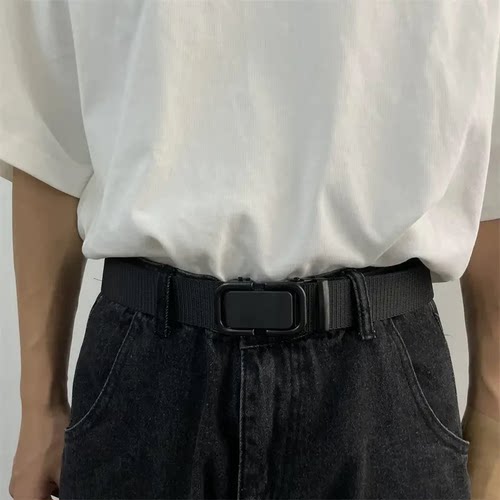 自动扣尼龙帆布牛仔裤腰带