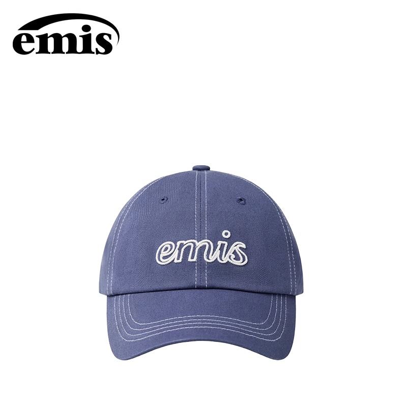emis手写体标志镂空白标棒球帽