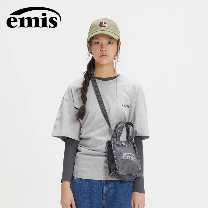 emis短袖简约基础字母时尚百搭