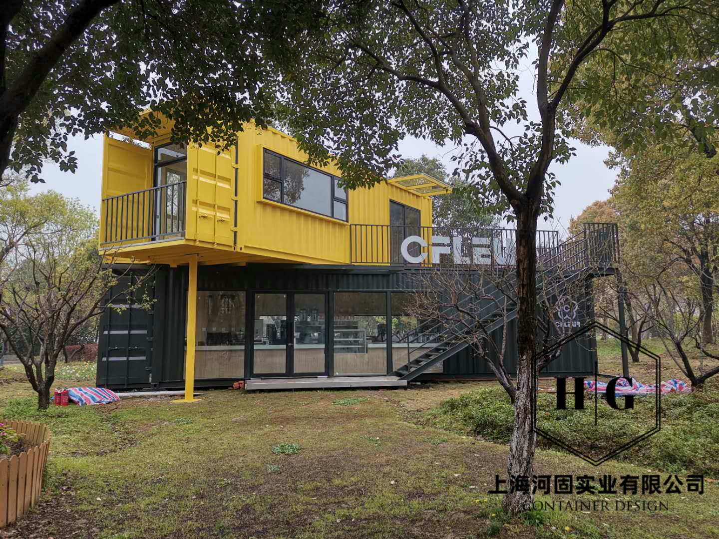 集装箱房屋民宿酒店复式二层改装C设计农庄别墅展厅移动售楼处定