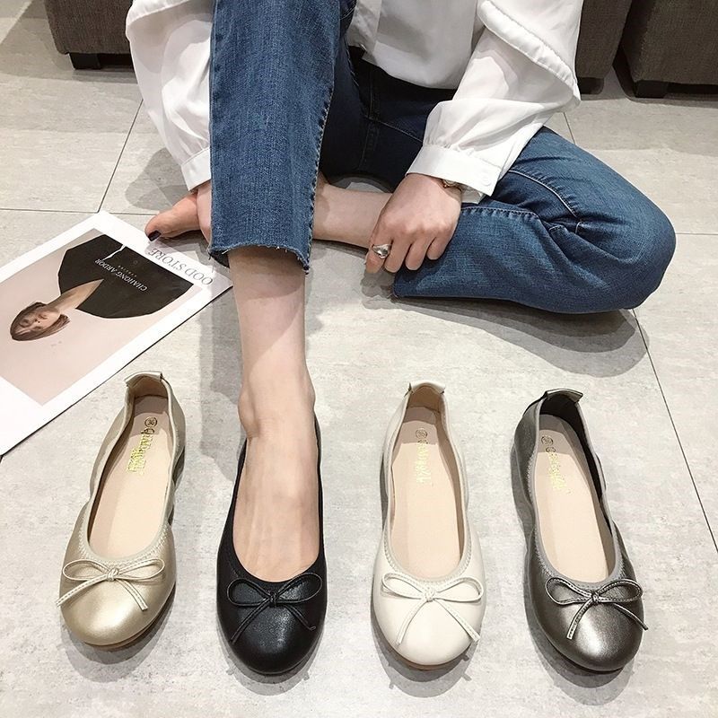 护士鞋四季软底大码女鞋41一43瓢鞋单鞋女平底春秋孕妇Y鞋子豆豆